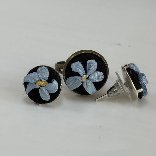 Комплект серьги и кольцо