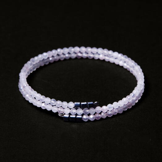 Браслет Ирис Розовый кварц Rh+ 19 см (BRA1100)