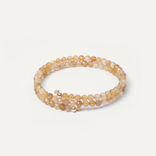 Браслет Ирис Цитрин 14K 37 см (BRA1129)