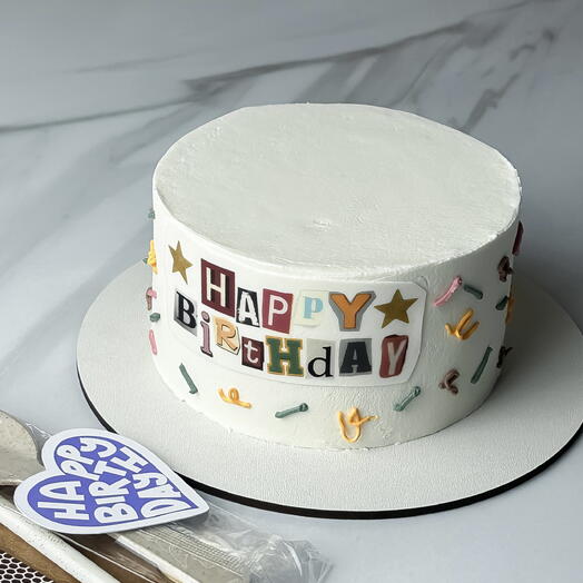 Бенто торт на день рождения с сахарной картинкой