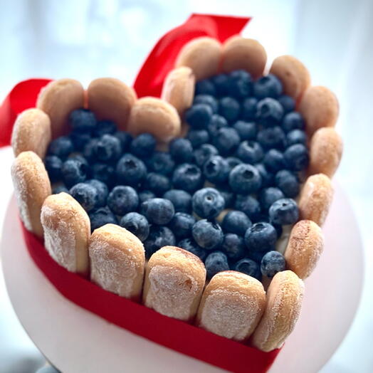 Тирамису Сердце с голубикой