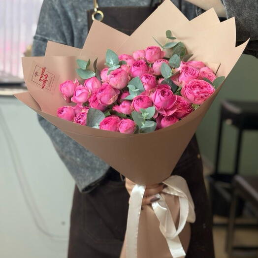Букет пионовидных роз Жизель 💗