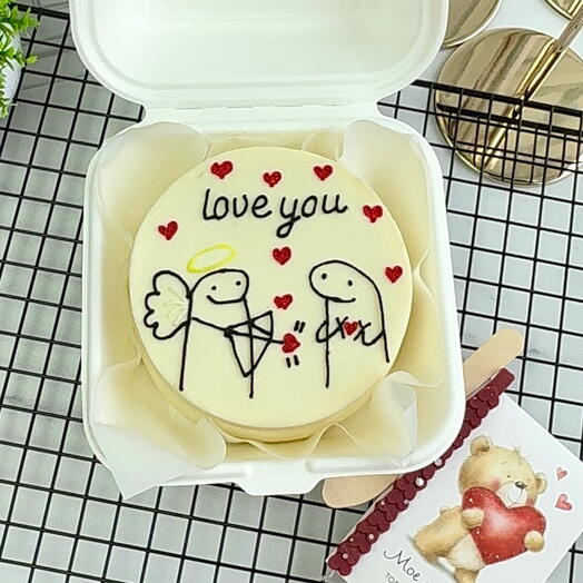 Бенто-торт на 14 февраля,влюблённым,парню,девушке,люблю Love you