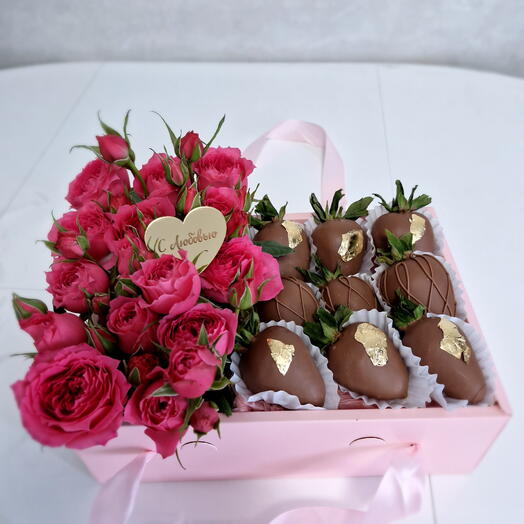 Клубника в шоколаде с розами | Sweet Rose Love