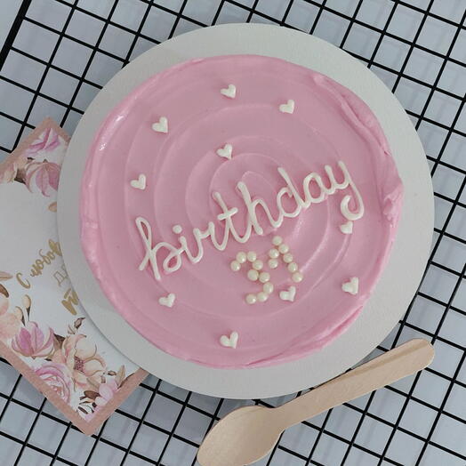 Бенто торт birthday розовый девушке