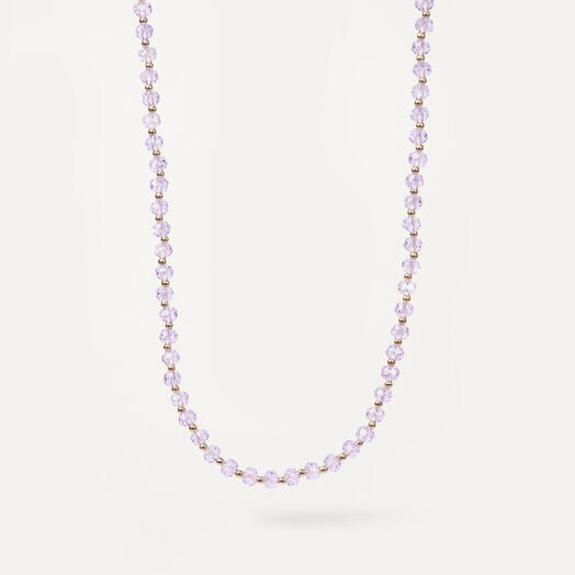 Чокер ожерелье Дрок Хрусталь лавандовый 14K 35 см (CHO1057)