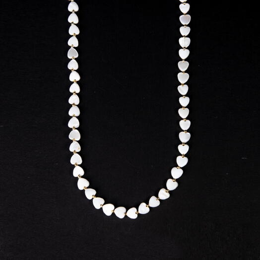 Чокер ожерелье Азалия Белый перламутр 14K 35 см (CHO1050)