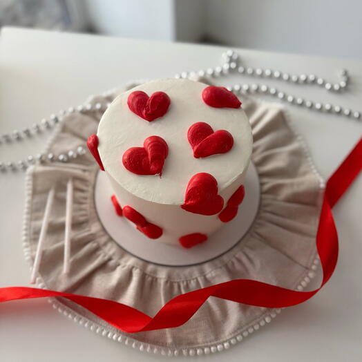Торт с сердечками