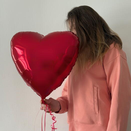 ️️️«Красное сердце» шар воздушный фольгированный с гелием и