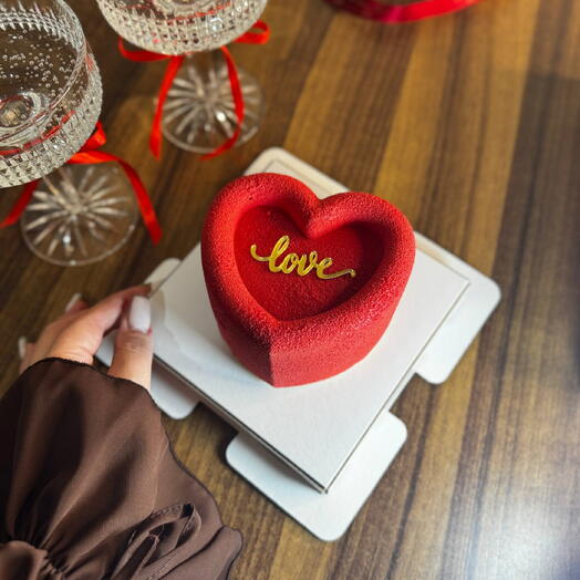 Муссовый бенто торт сердце «Love»