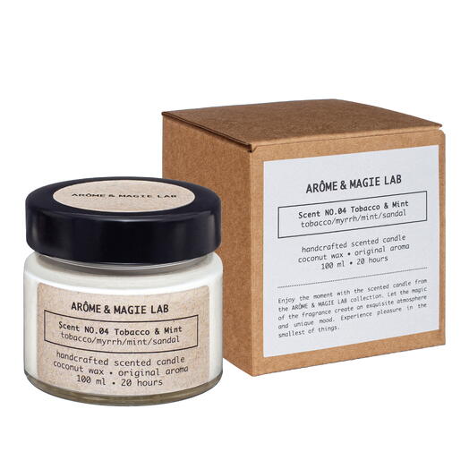Свеча NO.04 Tobacco Mint (Табак и Мята) AROME MAGIE LAB 100 мл кокосовый воск