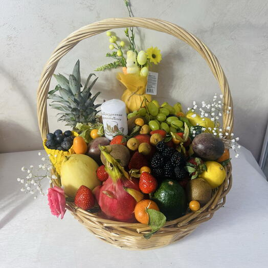 Пасхальная фруктовая большая корзина