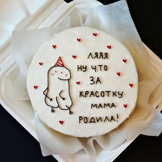 Бенто - торт, 500 г., "Красотка" на День рождения любимой, для подруги, для жены, для сестры