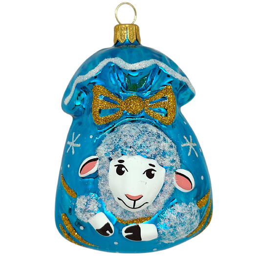 Ёлочная игрушка "Мешок" (Ёлочка) бирюзовый