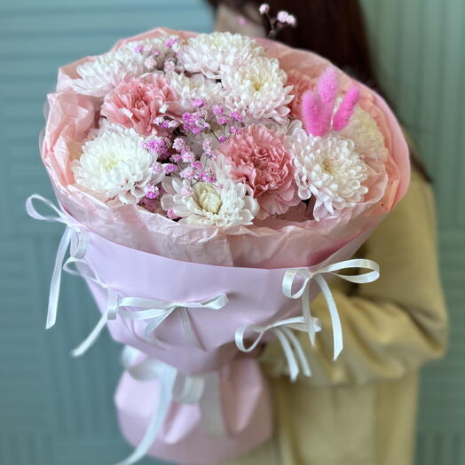 Сборный кругляш с бантиками в розовом цвете 🎀