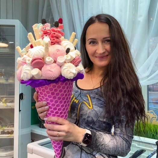 Рожок из зефира