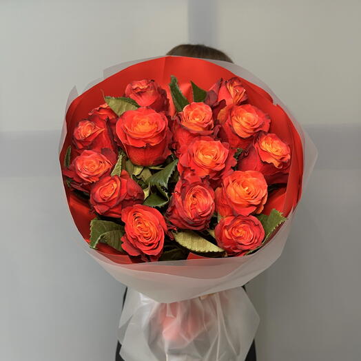 Монобукет красных огненных роз ♥️💔