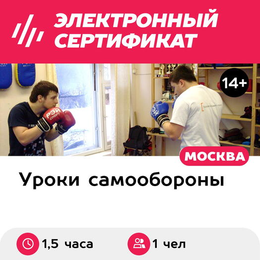 Подарочный сертификат Мастер-класс по уличному боксу для 1 человека (1,5 часа) (Москва)