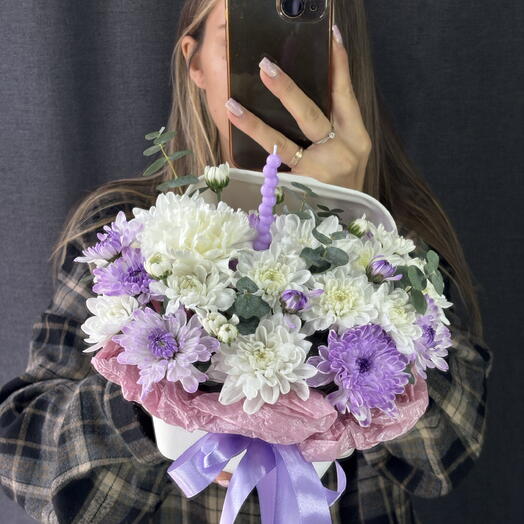 Бенто-композиция со свечей🥳🎂