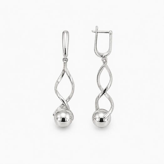 Серьги Balls на английском замке