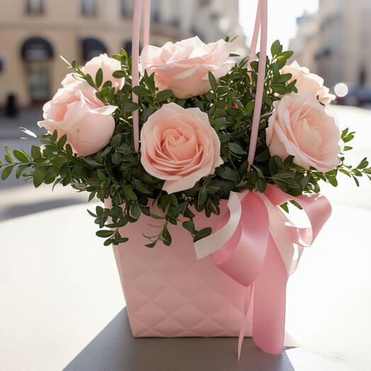 Букет нежно- розовых роз 🌺
