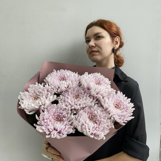 Букет из 7 одноголовых хризантем