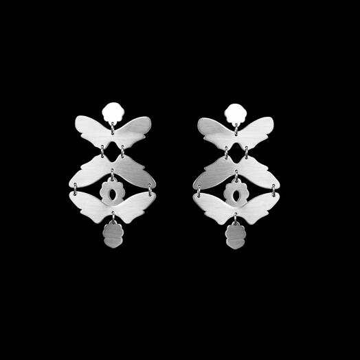 Серьги «Очыш» серебристый