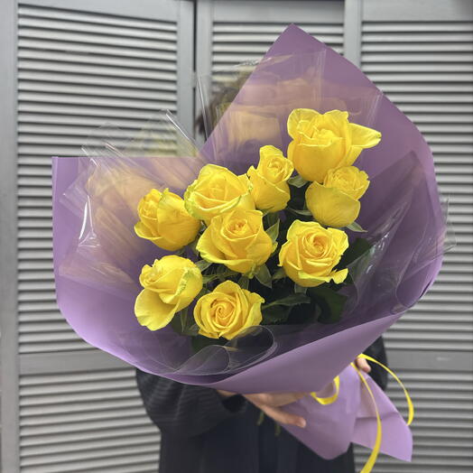 Мини букет желтых роз💛