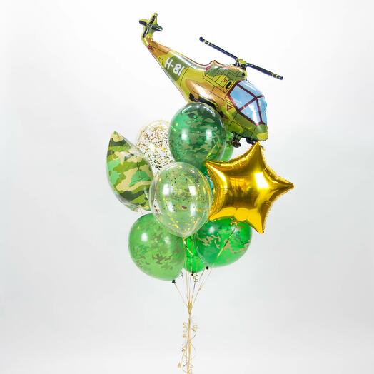 Bouquet of balloons "Helicopter"