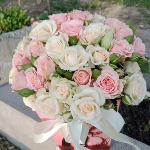 Rosas de arbusto en una Caja
