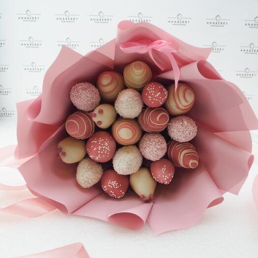 Ramo de fresas en chocolate "Ternura" talla S
