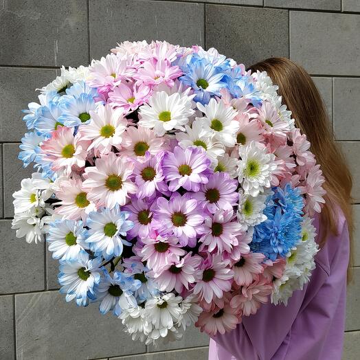 Букет из 19 кустовых хризантем