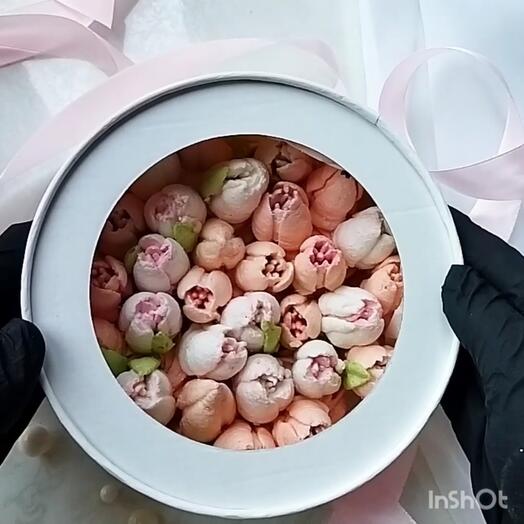 Нежнейшие зефирные тюльпанчики. 🌷 Для подарока