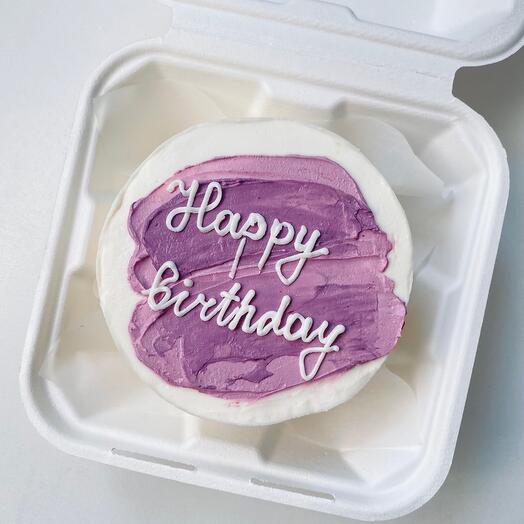 Бенто торт с надписью Happy birthday