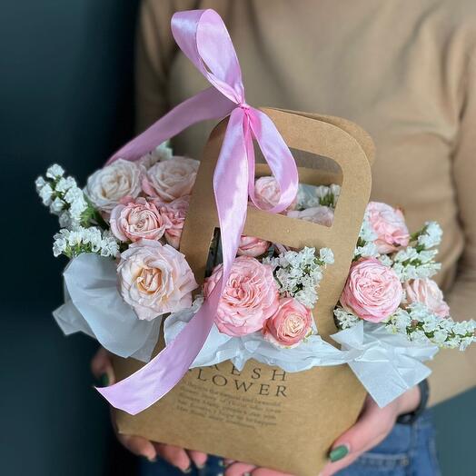 Bolso de rosas peonías