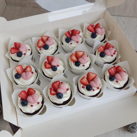 Капкейки шоколадные, 12 шт