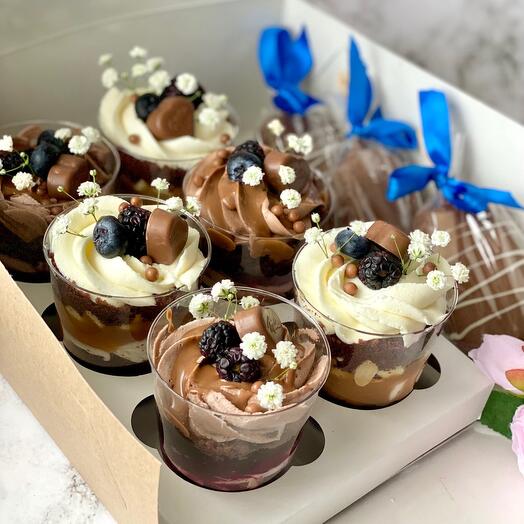 Set de copas + cupcakes