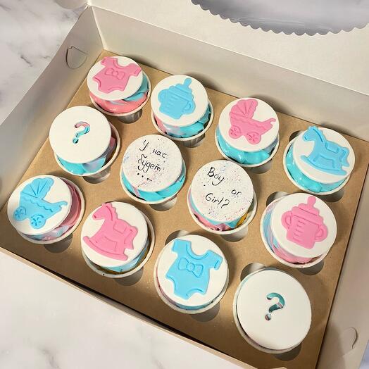 Капкейки для Gender party 🎈