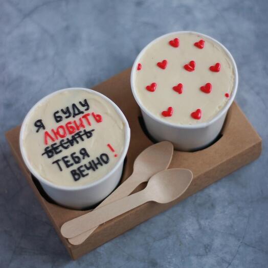 Бенто-торт в стакане caketogo "Вечность"