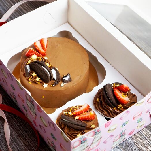 Pastel de Bento + 2 cupcakes