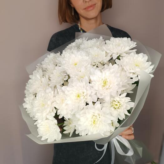 Белые хризантемы 7шт