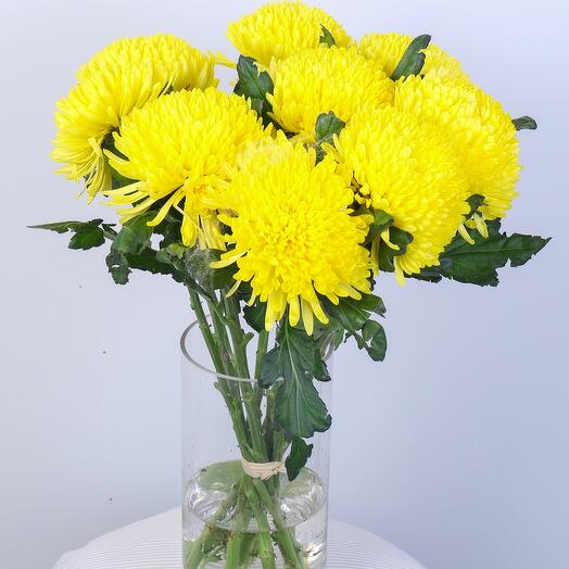 Yellow Chrysanthemum Vase