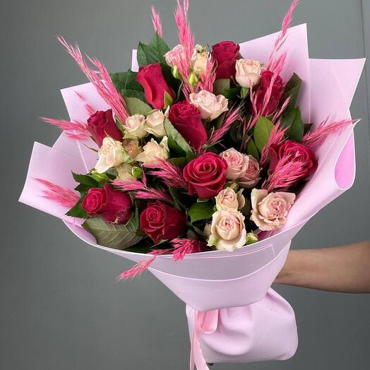 "Rosa y flores Secas"