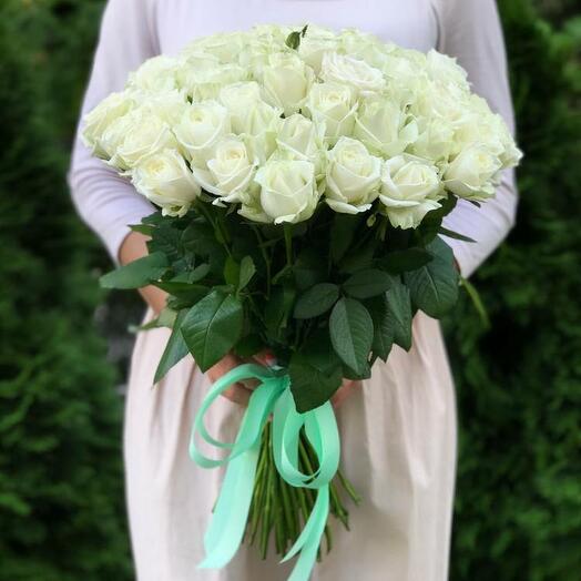 Bouquet of 51 white roses