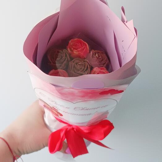 Съедобный букет шоколадные розы