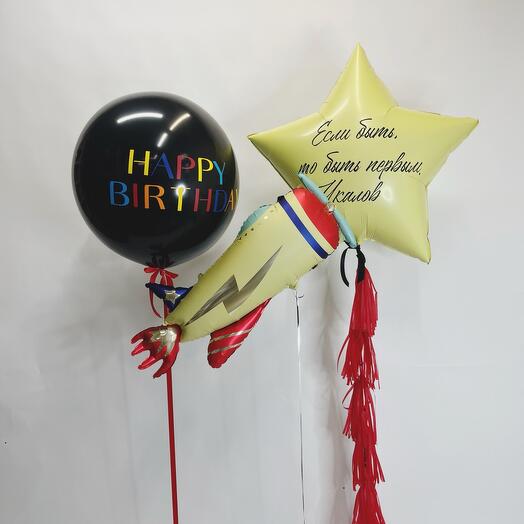 Композиция из Шаров с самолетом