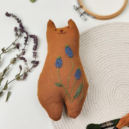 Игрушка из льна "Цветок радости"