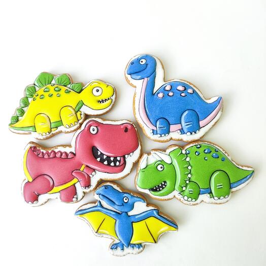 Conjunto de pan de jengibre y miel "Dinosaurios"