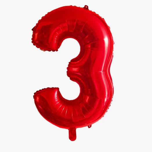 Шар фольгированный цифра " 3 "
