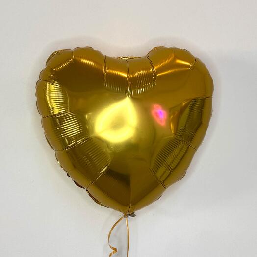 Gold Heart Single Balloon